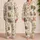 Highland Cow Floral Farmhouse Gift for Cozy Evenings and Country Lifestyle Lovers Satin Pajamas Set - 2