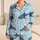 Watercolor Whale Shark Ocean Scene for Relaxing Coastal Lounging and Beach Getaways Satin Pajamas Set - 1
