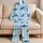 Watercolor Whale Shark Ocean Scene for Relaxing Coastal Lounging and Beach Getaways Satin Pajamas Set - 5