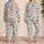 Mediterranean Seafood Citrus Portraits for Coastal Vacation Lounging and Resort Days Satin Pajamas Set - 2