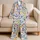 Mediterranean Seafood Citrus Portraits for Coastal Vacation Lounging and Resort Days Satin Pajamas Set - 5