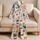 Colorful Cute Dog Faces for Spring Summer Lounging, Gifts for Women and Dog Lovers Satin Pajamas Set - 5