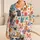 Colorful Cute Dog Faces for Spring Summer Lounging, Gifts for Women and Dog Lovers Satin Pajamas Set - 1