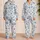 Cute Blue Octopus Seahorse Coastal Motifs For Beach Lounging And Relaxed Home Days Satin Pajamas Set - 2