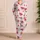 Watermelon Pink Pinstripe Lounge Set For Summer Lounging, Travel And Fruit Lovers Satin Pajamas Set - 4