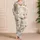 Easter Rabbits, Pastel Eggs and Ducklings for Adult Holiday Lounging and Spring Gifting Satin Pajamas Set - 4