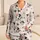 Cute Black and White Cow Bow Tie Loungewear for Cozy Spring Summer Mornings, Women Satin Pajamas Set - 1