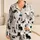 Black And White Cat Family Home Lounge Set For Spring Summer Gifts For Cat Lovers Satin Pajamas Set - 1