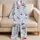 Cherry Gingham Lounge Set for Cozy Summer Evenings, Weekend Relaxation, Gift for Women Satin Pajamas Set - 5