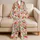 Pink Grapefruit Citrus Stripes for Relaxing Bedtime Lounging, Women's Cozy Home Style Satin Pajamas Set - 5