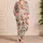 Pink Grapefruit Citrus Stripes for Relaxing Bedtime Lounging, Women's Cozy Home Style Satin Pajamas Set - 4