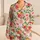 Pink Grapefruit Citrus Stripes for Relaxing Bedtime Lounging, Women's Cozy Home Style Satin Pajamas Set - 1