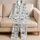 Coconut Palm Sailboat Seashell Coastal Botanical Loungewear for Women, Summer Getaway Satin Pajamas Set - 5