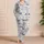 Coconut Palm Sailboat Seashell Coastal Botanical Loungewear for Women, Summer Getaway Satin Pajamas Set - 4