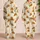Jack O Lantern Pumpkin Stripes for Halloween Lounging Cozy Autumn Gift for Women Satin Pajamas Set - 2