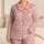 Blush Pink Mini Dot Charcoal Accents For Cozy Evenings And Relaxed Weekend Lounging Satin Pajamas Set - 1