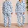 Navy Tied Bow Ribbons for Cozy Summer Lounging, Giftable Girlfriend Bedtime Style Satin Pajamas Set - 2