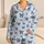 Navy Tied Bow Ribbons for Cozy Summer Lounging, Giftable Girlfriend Bedtime Style Satin Pajamas Set - 1
