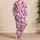 Pink Ghost Pumpkin Halloween Sleepwear for Women, Witch Hat Bats and Spiderwebs Satin Pajamas Set - 4