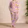 Kawaii White Daisy Pink Floral Springtime Joyful Gift Idea for Women, Teens, and Girls Satin Pajamas Set - 4