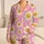 Kawaii White Daisy Pink Floral Springtime Joyful Gift Idea for Women, Teens, and Girls Satin Pajamas Set - 1