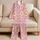 Kawaii White Daisy Pink Floral Springtime Joyful Gift Idea for Women, Teens, and Girls Satin Pajamas Set - 5