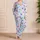Colorful Heart Motif Cozy Lounge Gift For Women, Cheerful Autumn Winter Homewear Satin Pajamas Set - 4