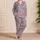 Pink Heart Gray Autumn Loungewear Set For Cozy Romantic Home Relaxation Women Gift Satin Pajamas Set - 4