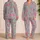 Pink Heart Gray Autumn Loungewear Set For Cozy Romantic Home Relaxation Women Gift Satin Pajamas Set - 2