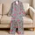 Pink Heart Gray Autumn Loungewear Set For Cozy Romantic Home Relaxation Women Gift Satin Pajamas Set - 5