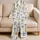 Blue Candelabra Teapot Fish Motif Cozy Gift For Tea Lovers And Boutique Hotel Fans Satin Pajamas Set - 5