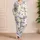 Blue Candelabra Teapot Fish Motif Cozy Gift For Tea Lovers And Boutique Hotel Fans Satin Pajamas Set - 4