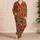 Hibiscus Leopard Rosettes for Tropical Bedtime Comfort, Women's Cozy Home Retreat Satin Pajamas Set - 4