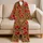 Hibiscus Leopard Rosettes for Tropical Bedtime Comfort, Women's Cozy Home Retreat Satin Pajamas Set - 5
