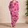 Bubblegum Pink Berry Lip Motif Valentine Lounge Set For Romantic Evenings At Home Satin Pajamas Set - 4