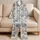 Vintage Botanical Floral Bouquets with Butterflies for Spring Lounging and Relaxing Women Satin Pajamas Set - 5