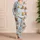 Powder Blue Teddy Bear Stripes For Cozy Sleepwear, Nursery Lounging And Gift Giving Satin Pajamas Set - 4