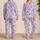 Purple Giraffe Safari Tropical Jungle Motifs for Relaxed Nighttime Lounging Women Satin Pajamas Set - 2