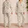 Ivory Wildflower Sprigs Button Top And Bow Shorts For Relaxed Summer Lounging At Home Satin Pajamas Set - 2