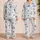 Coastal Sailboat Coconut Palm Beach Lounge Set For Summer Vacation Island Getaways Satin Pajamas Set - 2