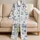 Coastal Sailboat Coconut Palm Beach Lounge Set For Summer Vacation Island Getaways Satin Pajamas Set - 5