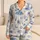 Coastal Sailboat Coconut Palm Beach Lounge Set For Summer Vacation Island Getaways Satin Pajamas Set - 1
