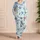 Blue Starfish And Seashells For Coastal Bedtime Comfort, Women's Lapel Top And Bow Shorts Satin Pajamas Set - 4