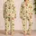Cherry Pinstripe Garden Fruit Collared Button Up Shorts Set for Cozy Lounging at Home Satin Pajamas Set - 2