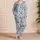 Monochrome Botanical Florals for Cozy Bedtime Lounging and Relaxed Home Evenings Satin Pajamas Set - 4