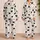 Ivory Black Heart Lounge Set For Cozy Nights, Romantic Gifts, And Everyday Relaxing Satin Pajamas Set - 2