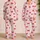Red Ribbon Bows on Blush Gingham for Cozy Home Lounging, Relaxing, and Gift Giving Satin Pajamas Set - 2