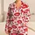 Glossy Red Lips And Ribbon Bows For Romantic Valentine Lounging And Gifting For Women Satin Pajamas Set - 1
