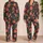 Vintage Folk Floral Paisley Botanical Motifs for Cozy Autumn Winter Lounging Women Satin Pajamas Set - 2