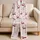 Cherry Stripe Vintage Picnic Two-Piece Lounge Style For Women, Cozy Summer Giftable Satin Pajamas Set - 5